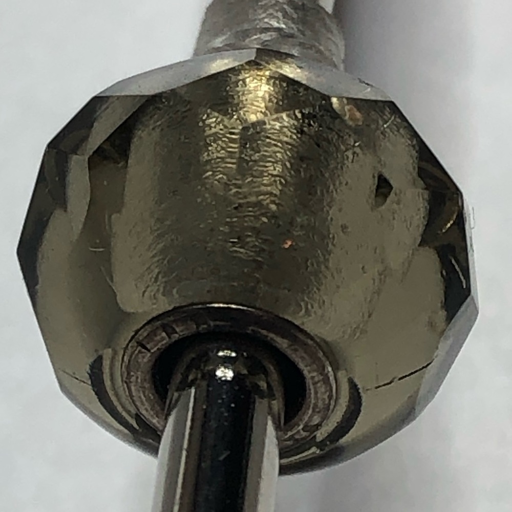 Trollbeads gray prism bead